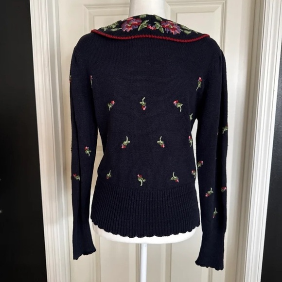 Vintage Herman Geist Hand Embroidered Sweater 
Size Medium - Picture 3 of 12
